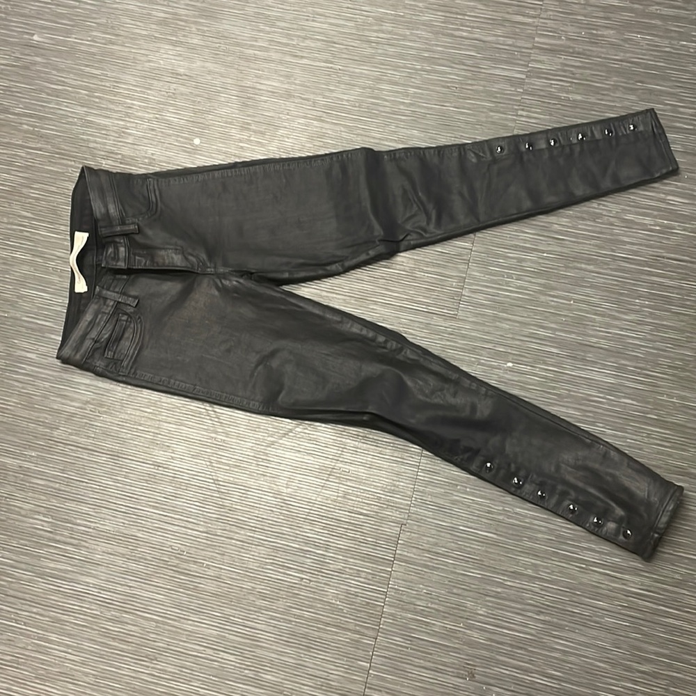 Leather like jeans